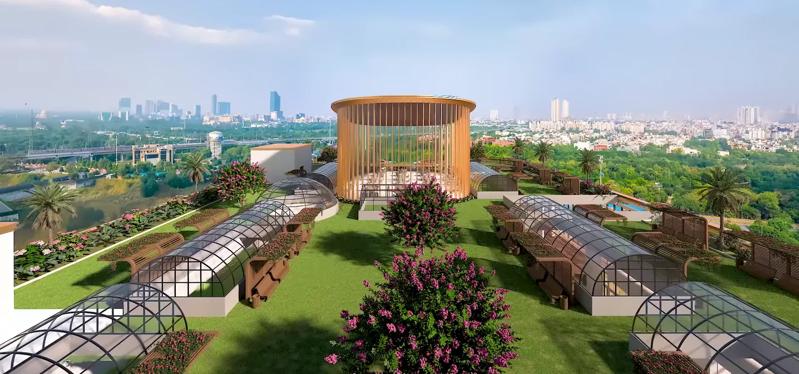 Artistic impression of the open terrace garden