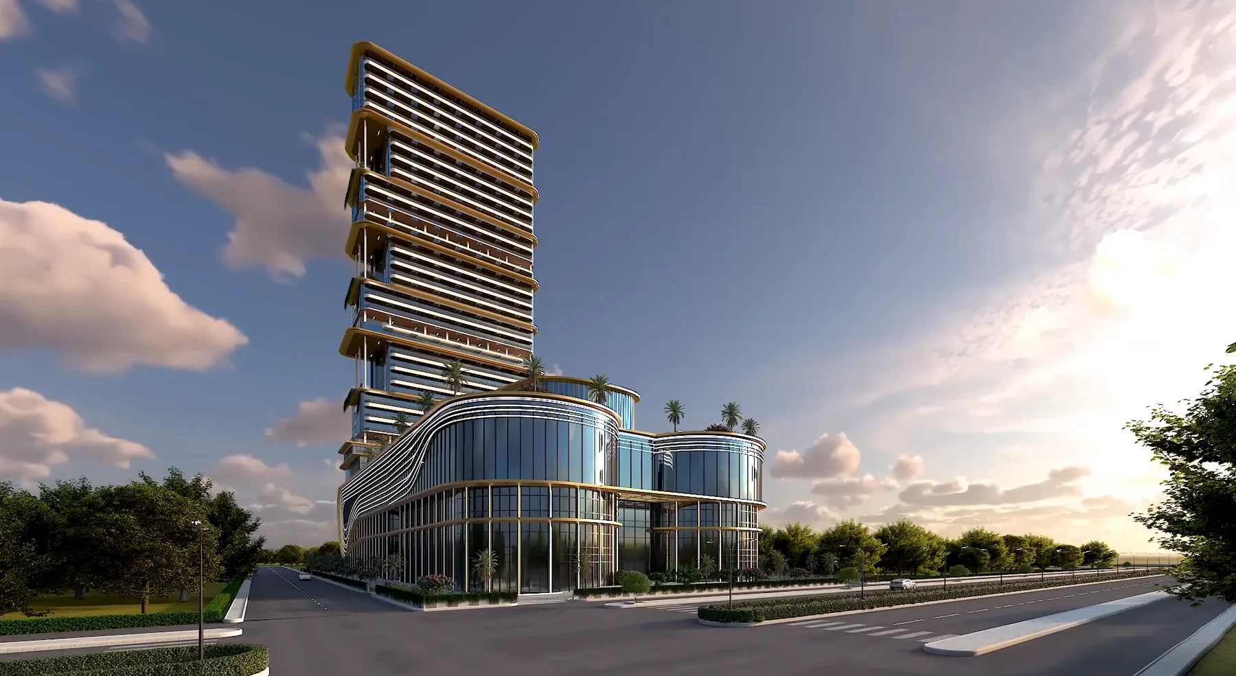 Artistic impression of the Purvanchal Skyline Vista tower by day